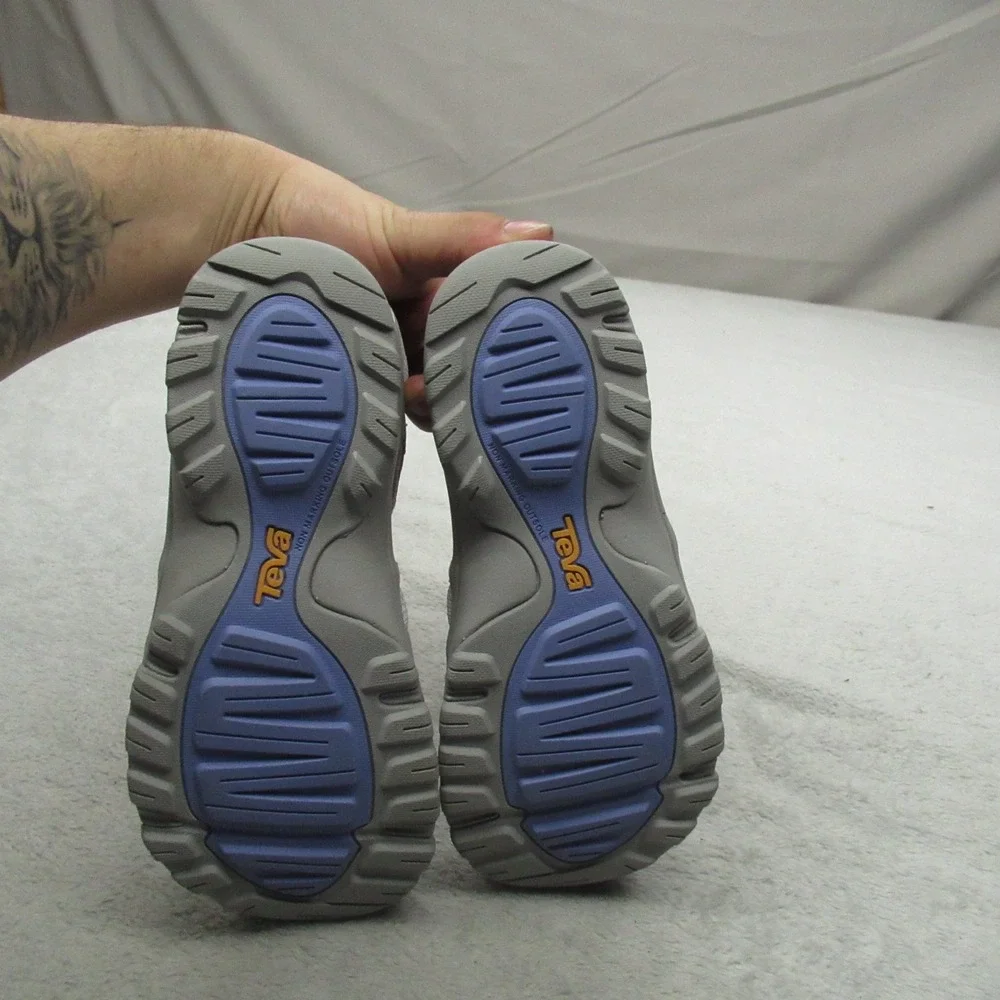 Teva Kids 3‎ Manatee Sandals Grey Bungee Lace Footbed Athletic Outdoor Hiking